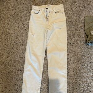 Carly jeans. Chrissy distressed straight leg sea salt size 5